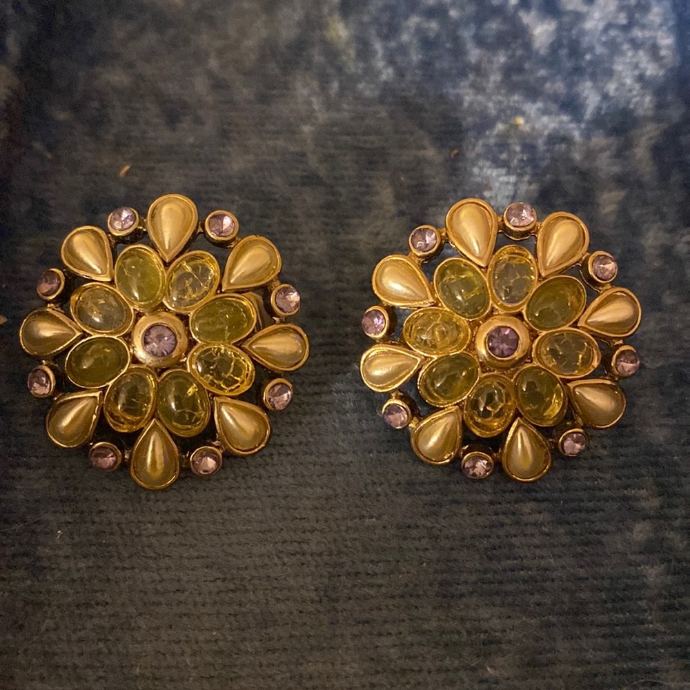 Monet Vintage Clip Earrings